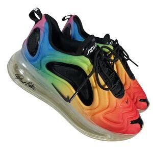 NIKE AIR MAX 720! RAINOW NEOPRENE, BLACK NET, GILBERT BAKER SIGNED SHOES! SZ 7M